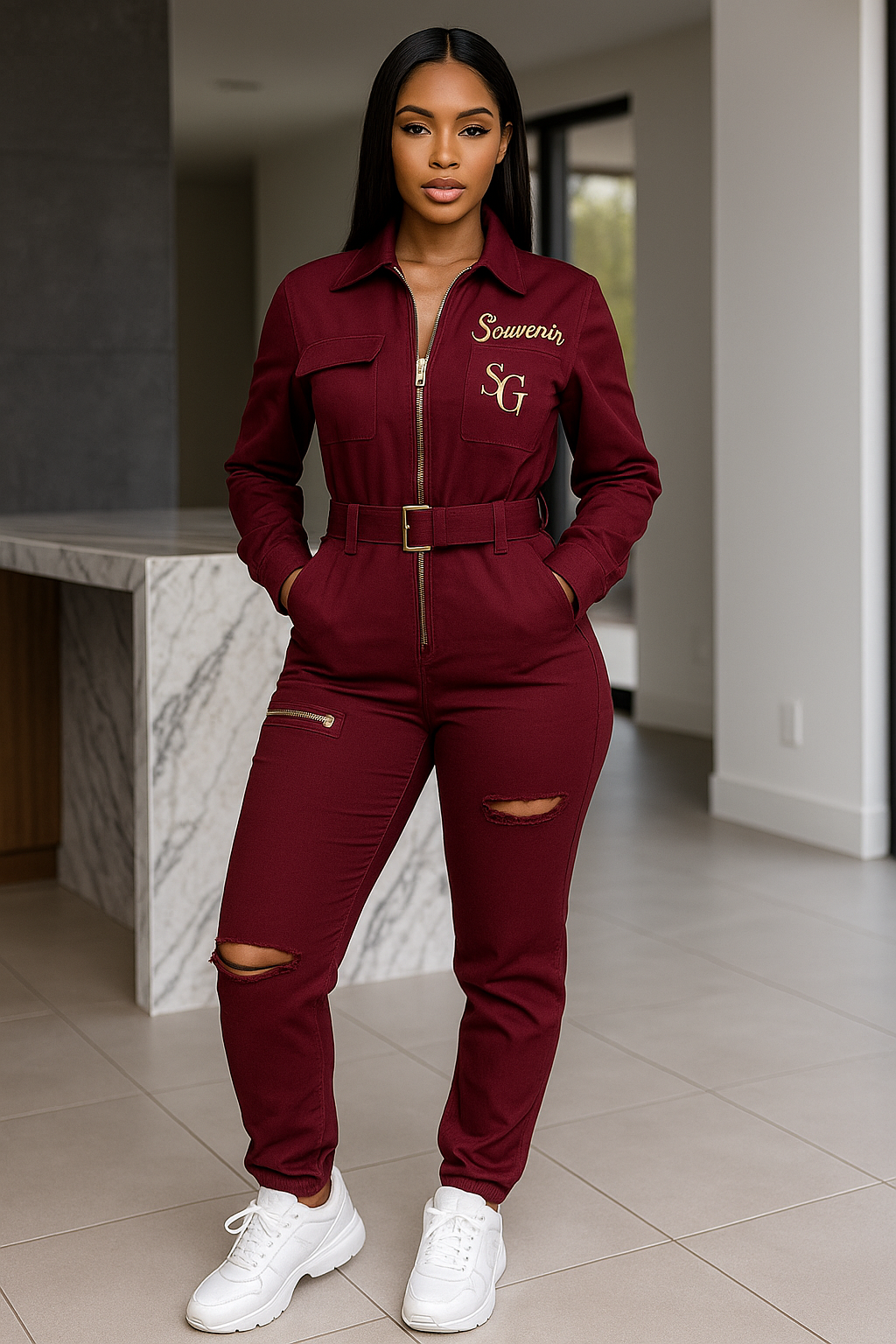 Gold rush SG bodysuite- jet black